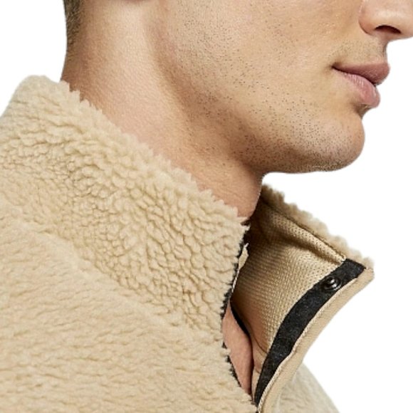 Nike Yoga Therma-Fit  Sherpa Fleece Sweatshirt Beige DD2182-247 - Picture 8 of 8